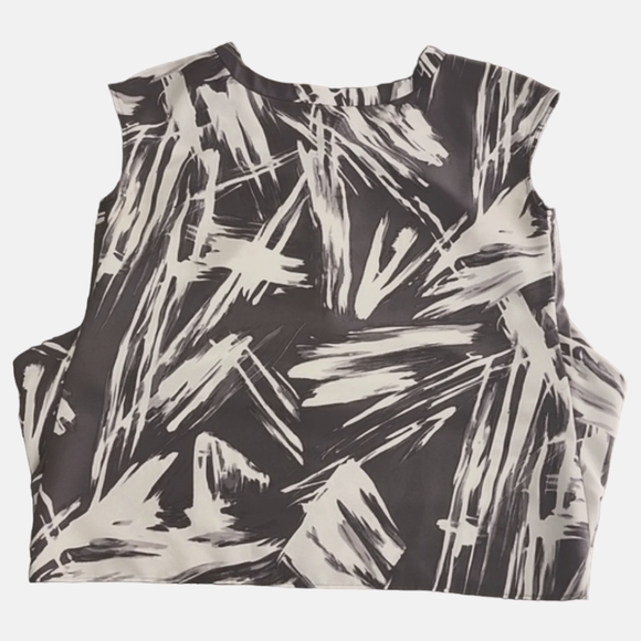 SIMPLY VERA WANG Boxy Blouse XS Gray Pleated Draped Back Shirt Top Minimalist - Picture 9 of 15